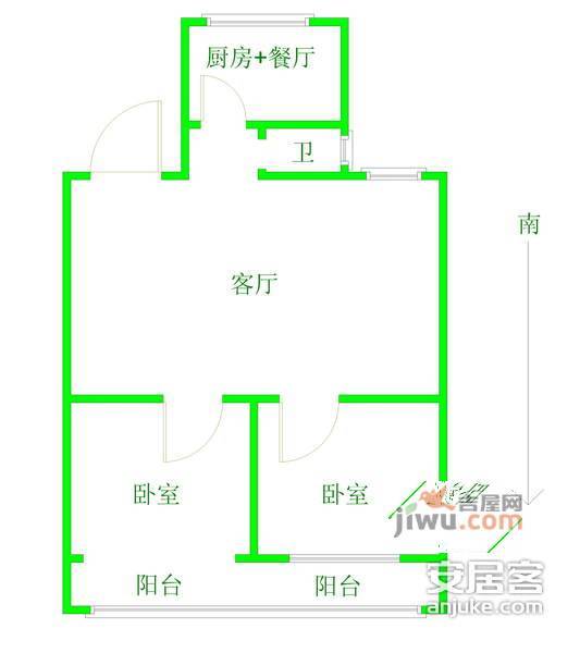 瑞金北村3室1厅1卫户型图