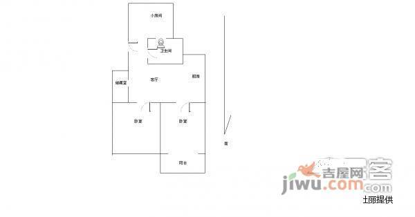 白雲园小区3室1厅1卫97㎡户型图