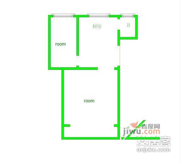 一枝园小区1室1厅1卫户型图