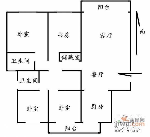 枫丹白露城市花园4室2厅2卫179㎡户型图