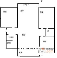 天印花园3室2厅1卫126㎡户型图