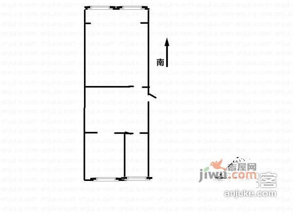 五条巷小区1室1厅1卫43㎡户型图