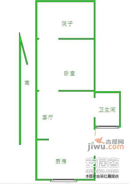 五塘新村1室1厅1卫44㎡户型图