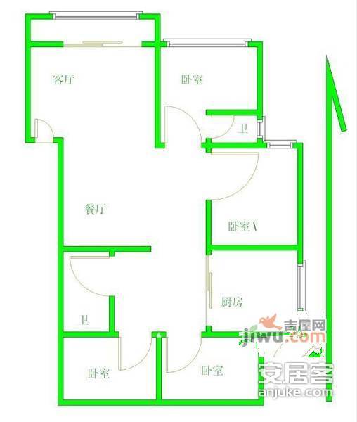 世纪东山5室2厅2卫154㎡户型图