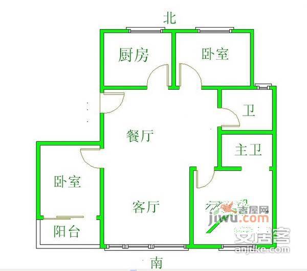 世纪东山3室2厅2卫户型图