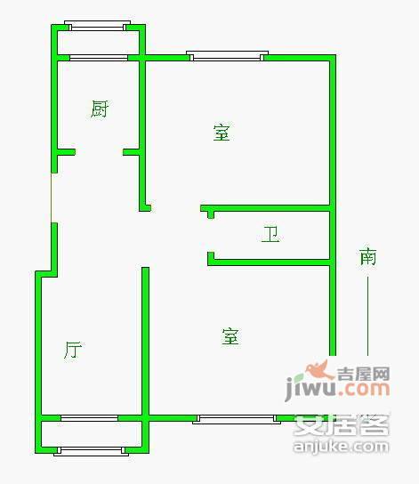 托乐嘉花园2室1厅1卫74㎡户型图