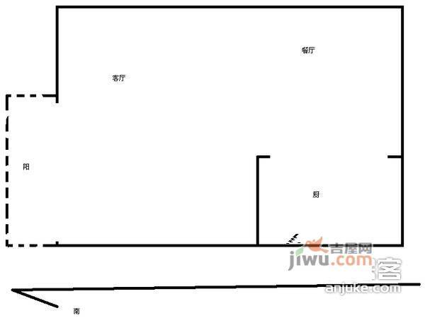 文化名园1室1厅1卫户型图