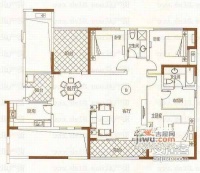 半山花园3室2厅2卫126㎡户型图