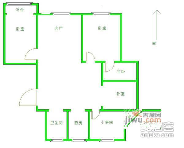 金陵王府4室2厅2卫193㎡户型图