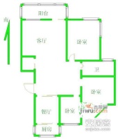 云锦美地碧云居3室1厅1卫112㎡户型图