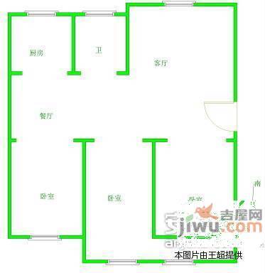 翰香苑3室2厅1卫117㎡户型图