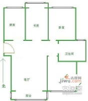 万江共和新城地和苑3室2厅1卫155㎡户型图