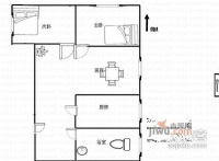 万江共和新城地和苑2室1厅1卫75㎡户型图