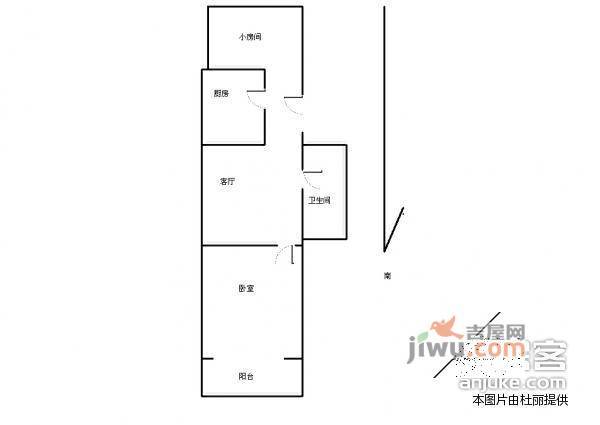 宁工新寓2室1厅1卫104㎡户型图