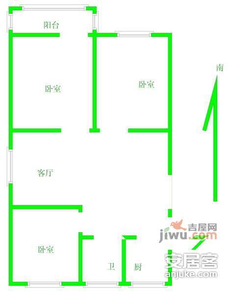 朗诗熙园3室2厅1卫150㎡户型图