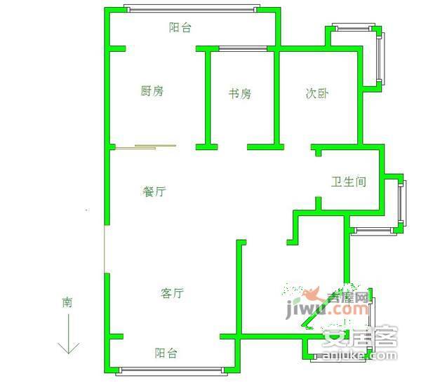 朗诗熙园3室2厅2卫162㎡户型图