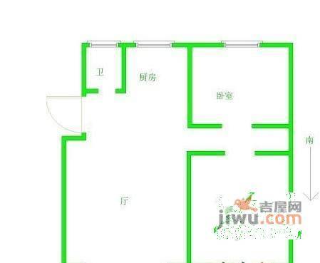 颐家春天2室1厅1卫68㎡户型图