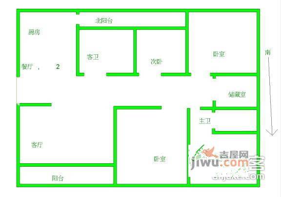 莱茵东郡4室2厅2卫228㎡户型图