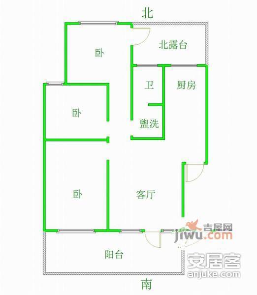 莱茵东郡3室2厅2卫160㎡户型图