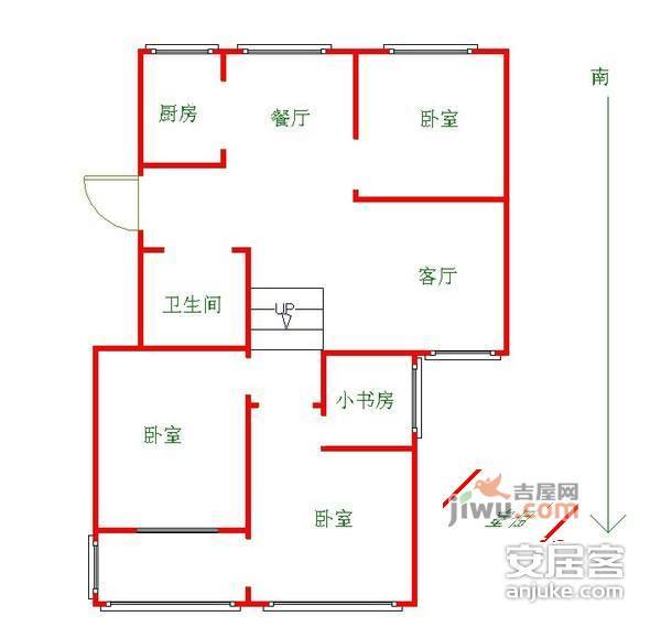 荣盛阿尔卡迪亚开阳苑3室2厅1卫120㎡户型图