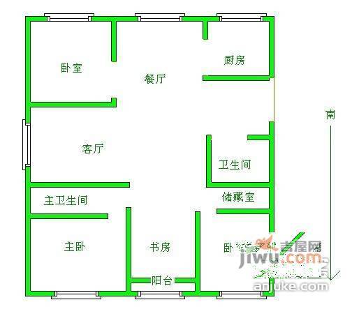 荣盛阿尔卡迪亚开阳苑4室2厅2卫164㎡户型图