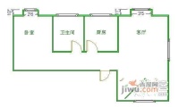 旭日华庭2室1厅1卫76㎡户型图