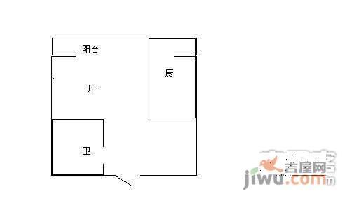 万科光明城市东苑1室2厅1卫57㎡户型图