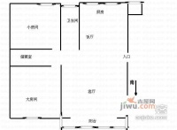 宏图上水园2室2厅1卫106㎡户型图