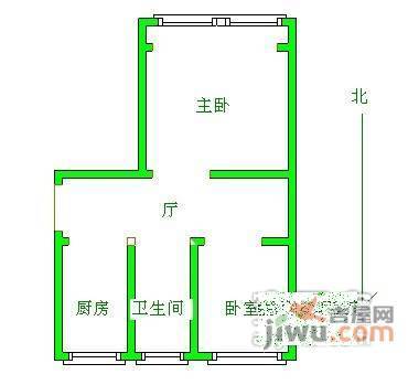 新华一村2室0厅1卫48㎡户型图