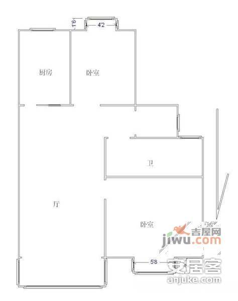 三金福邸3室2厅1卫户型图