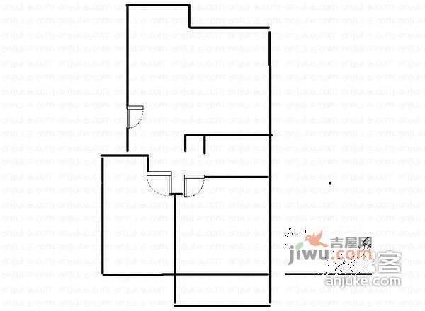 高新里2室1厅1卫65㎡户型图