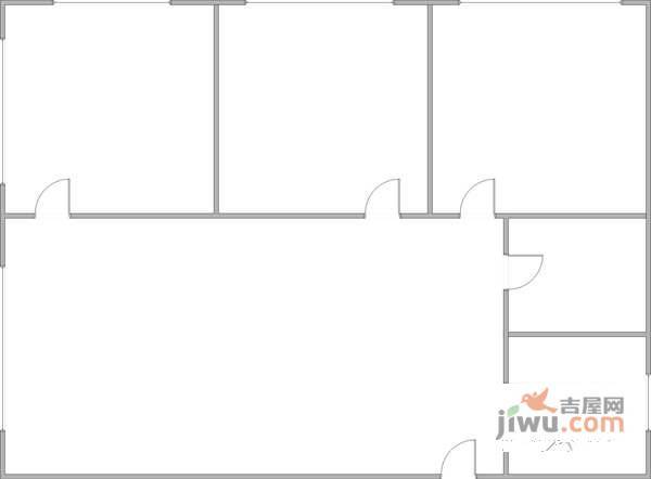 槐花大厦3室2厅1卫190㎡户型图