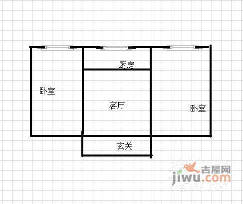 清泉小区2室1厅1卫80㎡户型图