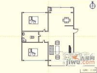 西南路2室2厅1卫88㎡户型图