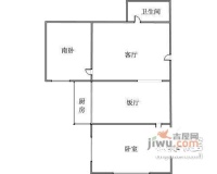 泉涌街2室1厅1卫户型图