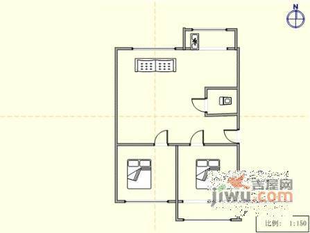 龙山花园2室2厅1卫95㎡户型图