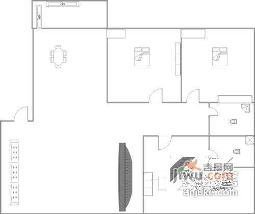 新新园小区3室2厅2卫160㎡户型图