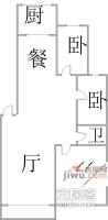 城建花园3室2厅1卫126㎡户型图