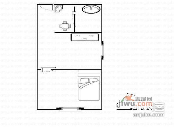 民勇大厦1室0厅1卫户型图