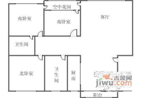 亿达新世界3室2厅2卫215㎡户型图