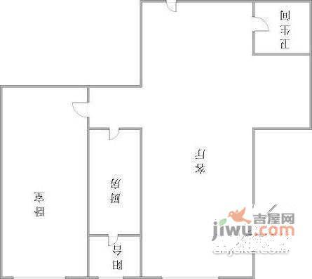 星海旺座1室1厅1卫88㎡户型图