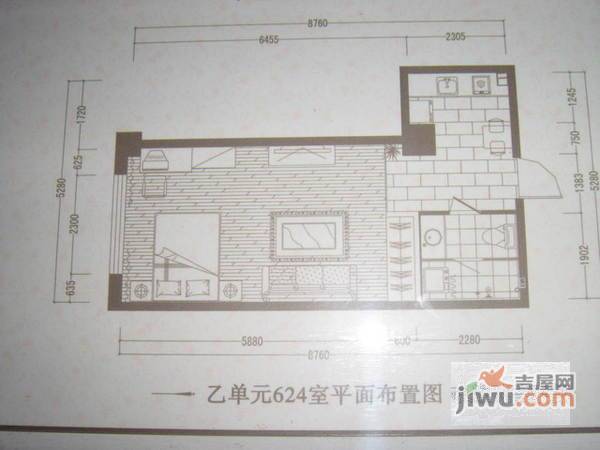 安达商务大厦1室1厅1卫55㎡户型图