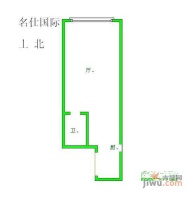 名仕国际1室1厅1卫63㎡户型图