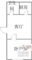 甘井子路1室1厅1卫46㎡户型图