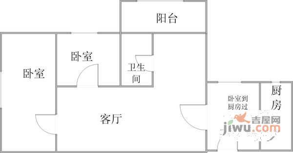 昌隆大厦2室2厅1卫户型图