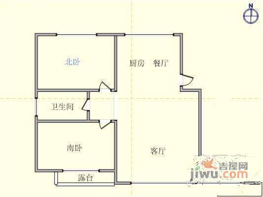 秀月居2室2厅1卫户型图