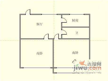 西安路公寓2室1厅1卫109㎡户型图