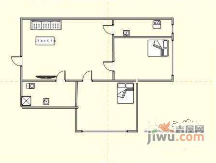 西安路公寓2室1厅1卫109㎡户型图