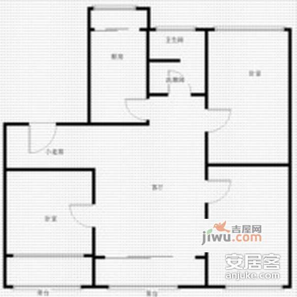 白石湾小区3室2厅1卫户型图