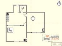 转山二小区2室1厅1卫62㎡户型图